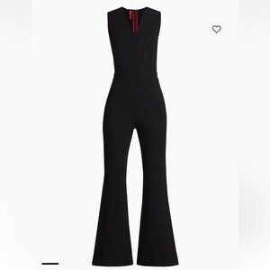 Spanx Black Sleeveless V-Neck Jumpsuit Flare Small